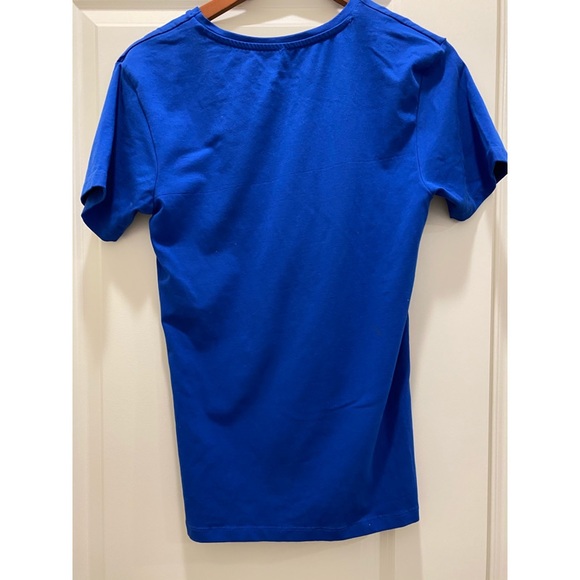Men’s ZARA V-neck Royal Blue Tee - size M - Picture 2 of 2